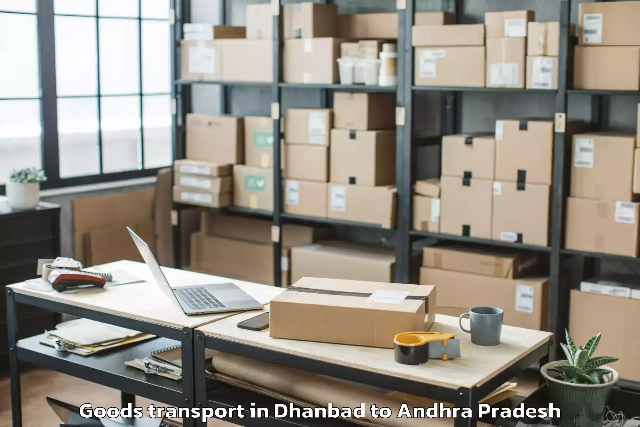 Top Dhanbad to Pedapadu Goods Transport Available